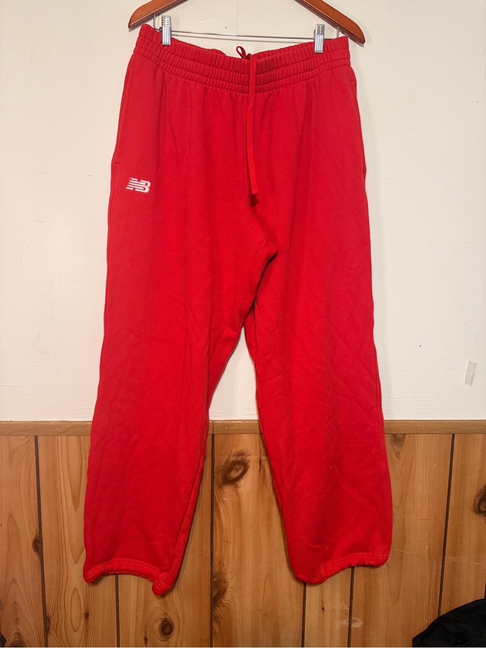 New Balance Bright Red Quilted Knit Pullover